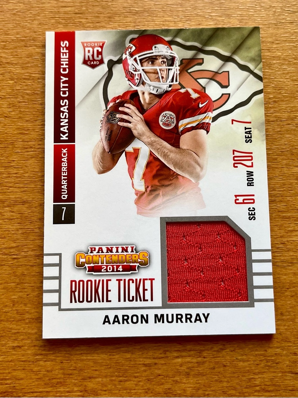 2014 Panini Contenders Aaron Murray Rookie Ticket Card